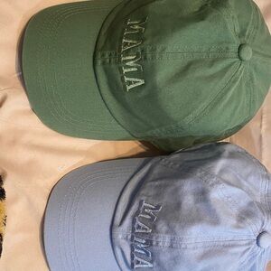 Express Green and Blue 'Mama' Caps